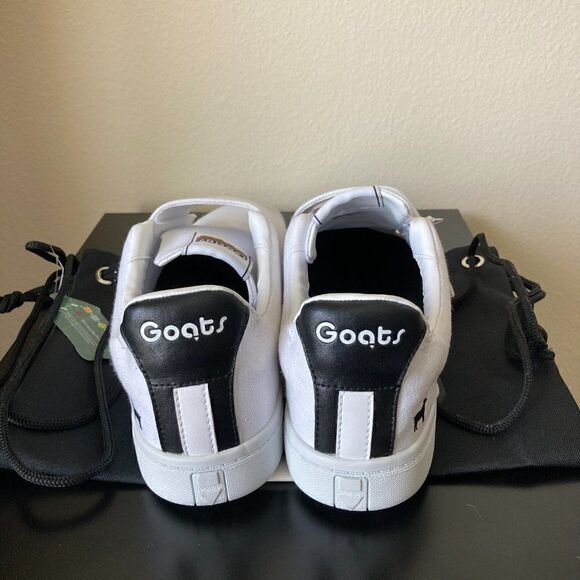 Goats Men's Velcro Canvas Sneakers White NWT size 9.5 - Picture 4 of 7